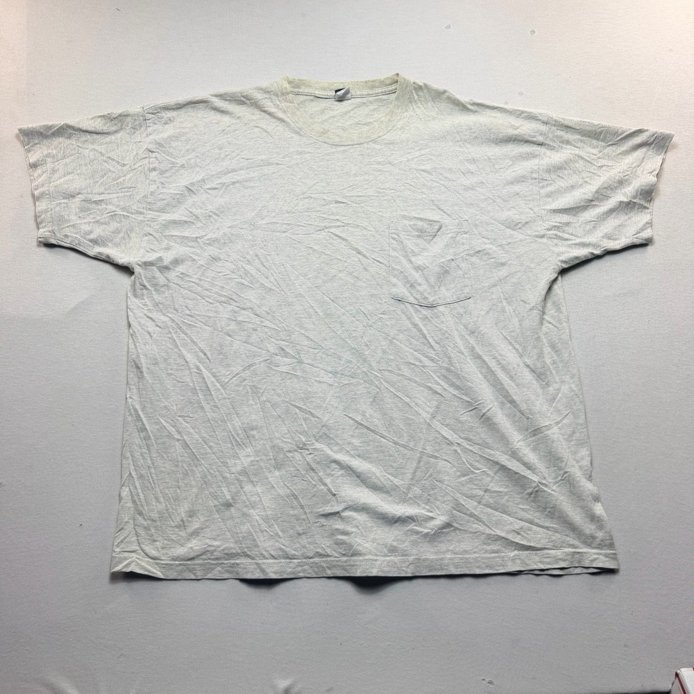 Cherokee Pocket Tee Mens XXX-Large Gray Good Short Sleeve Crew Neck Cotton Blend